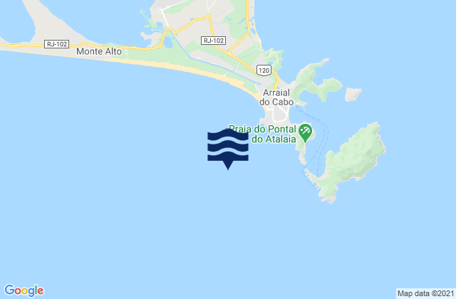 Cabo Frio, Brazilの潮見表地図