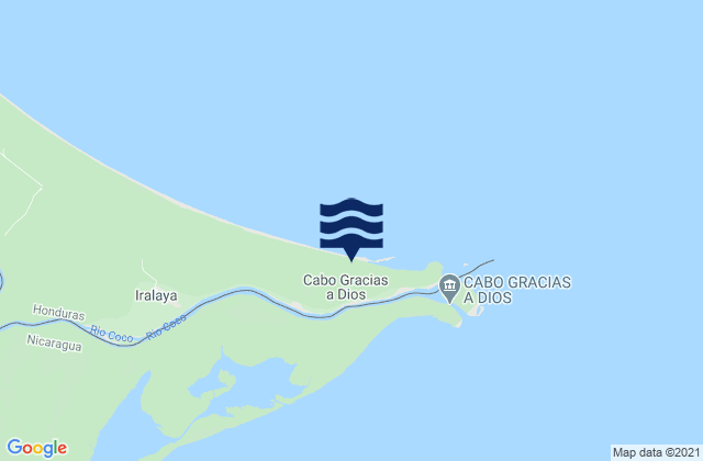 Cabo Gracias a Dios, Hondurasの潮見表地図