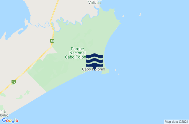 Cabo Polonio, Brazilの潮見表地図