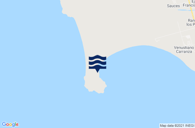 Cabo San Quintin, Mexicoの潮見表地図