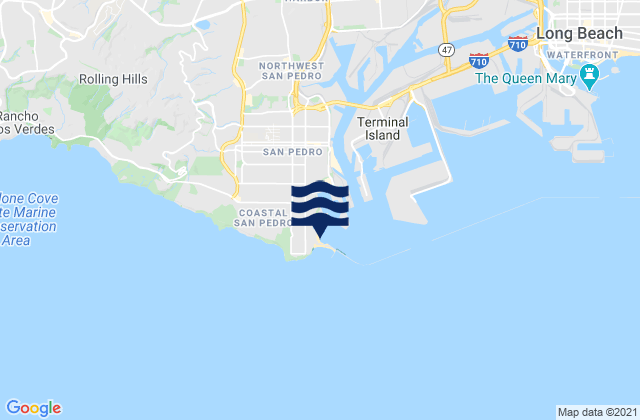 Cabrillo Beach Park, United Statesの潮見表地図