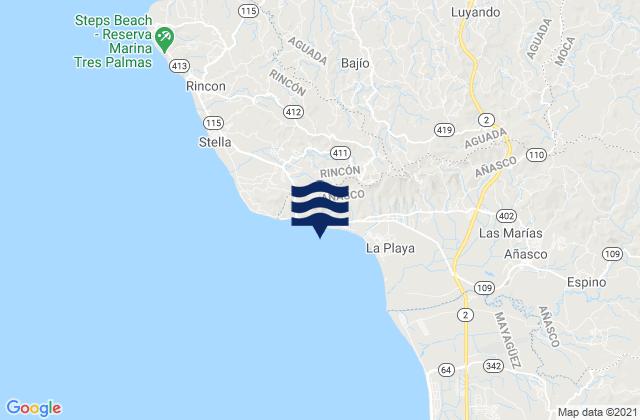 Caguabo Barrio, Puerto Ricoの潮見表地図