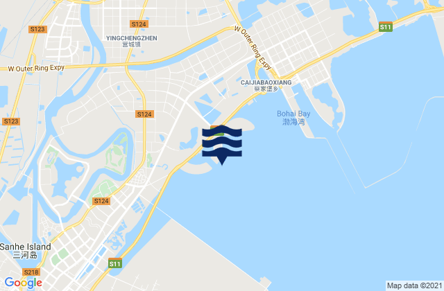 Caijiapu, Chinaの潮見表地図