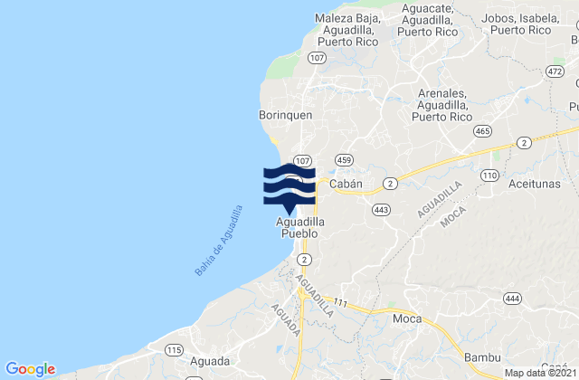 Caimital Alto Barrio, Puerto Ricoの潮見表地図