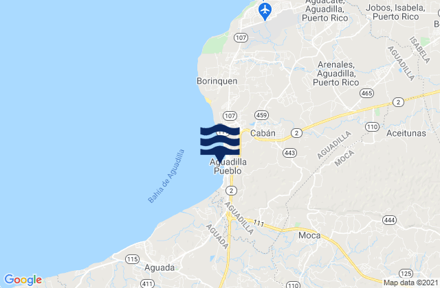 Caimital Bajo Barrio, Puerto Ricoの潮見表地図