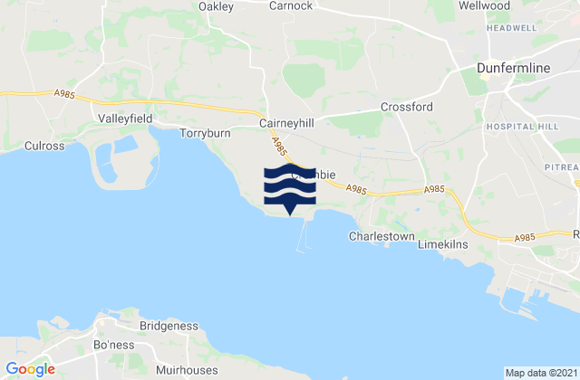 Cairneyhill, United Kingdomの潮見表地図