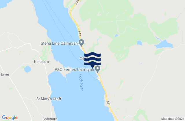 Cairnryan, United Kingdomの潮見表地図