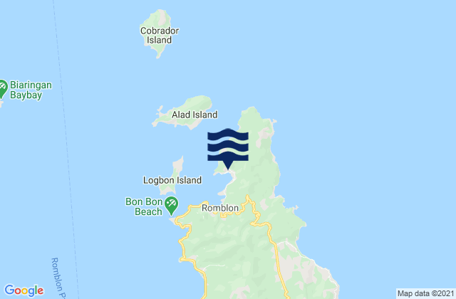 Cajimos, Philippinesの潮見表地図
