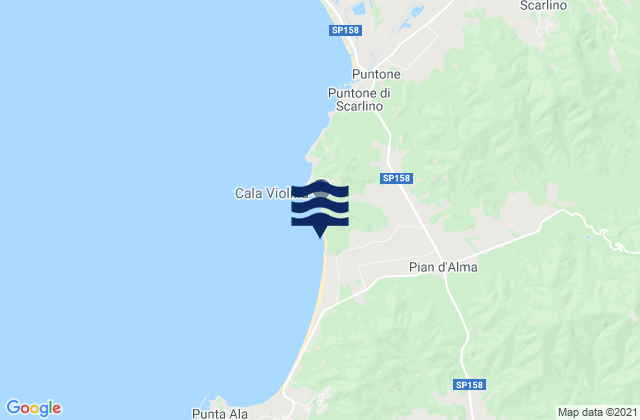 Cala Civette, Italyの潮見表地図