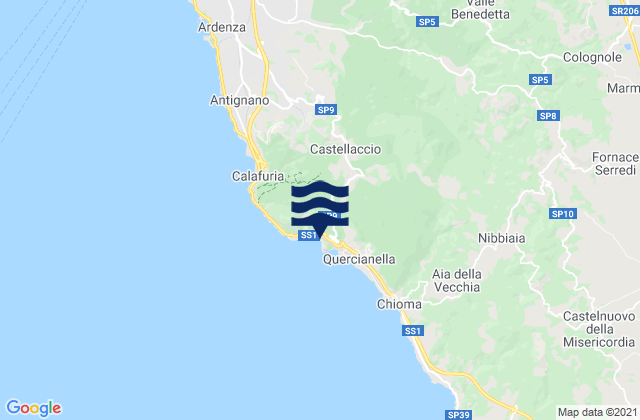 Cala del Leone, Italyの潮見表地図