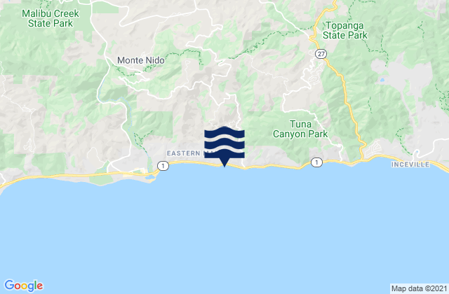 Calabasas, United Statesの潮見表地図