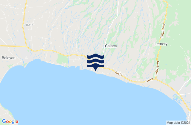 Calaca, Philippinesの潮見表地図