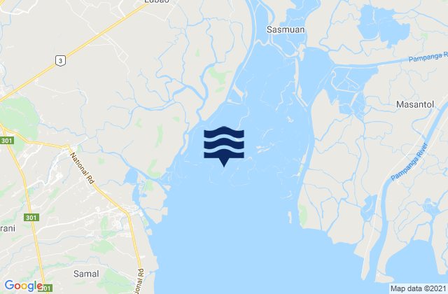 Calangain, Philippinesの潮見表地図