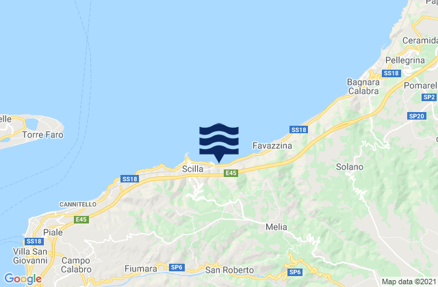 Calanna, Italyの潮見表地図