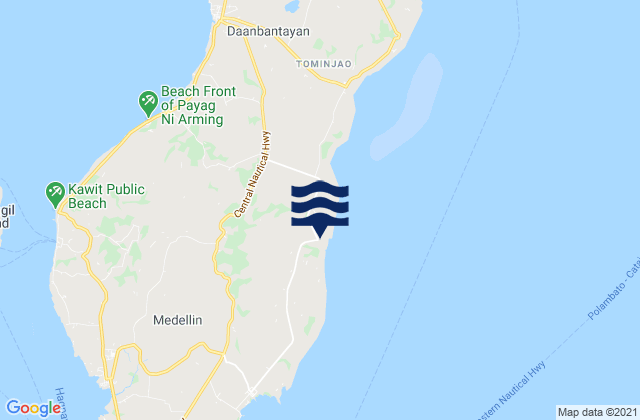 Calape, Philippinesの潮見表地図