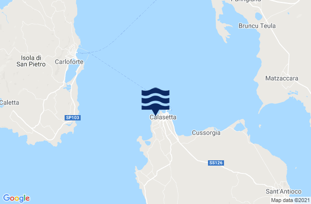 Calasetta, Italyの潮見表地図