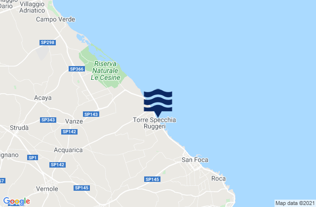 Calimera, Italyの潮見表地図