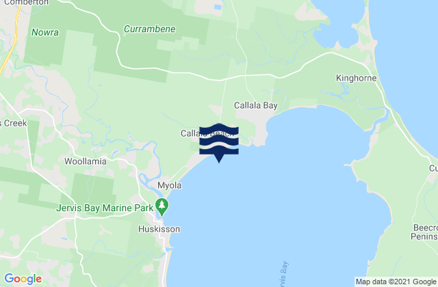 Callala Beach, Australiaの潮見表地図