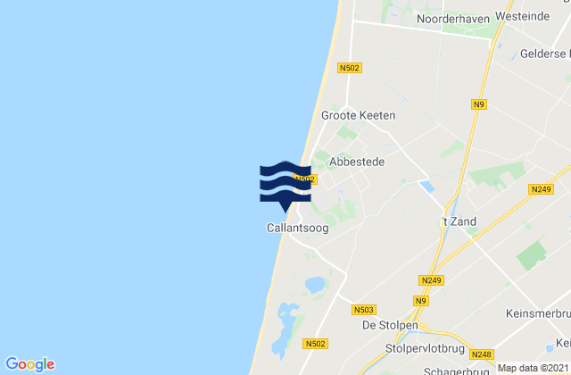 Callantsoog, Netherlandsの潮見表地図