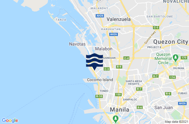 Caloocan City, Philippinesの潮見表地図