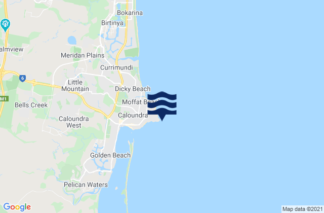 Caloundra Head, Australiaの潮見表地図