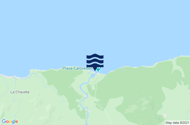 Calovébora, Panamaの潮見表地図