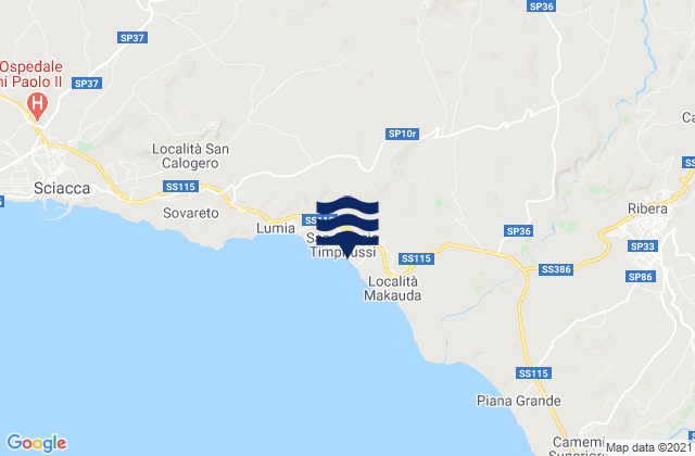 Caltabellotta, Italyの潮見表地図