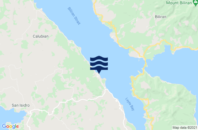 Calubian, Philippinesの潮見表地図