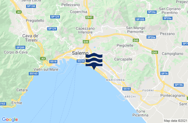 Calvanico, Italyの潮見表地図