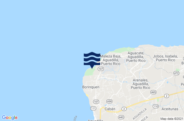 Camaceyes Barrio, Puerto Ricoの潮見表地図