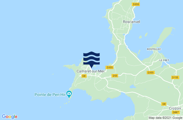 Camaret-sur-Mer, Franceの潮見表地図