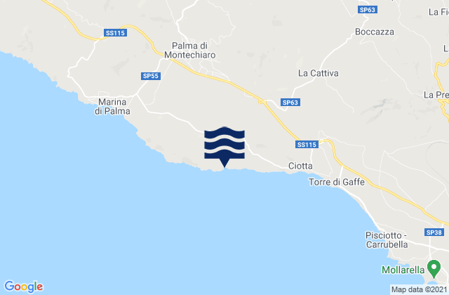 Camastra, Italyの潮見表地図