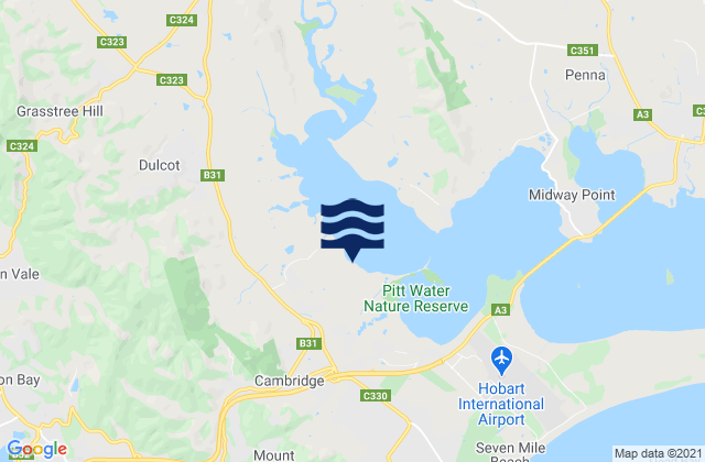 Cambridge, Australiaの潮見表地図
