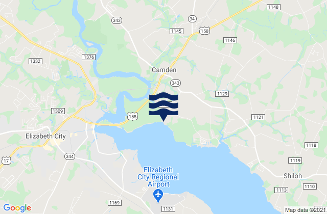 Camden County, United Statesの潮見表地図