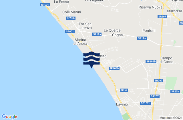 Camilleri-Vallelata, Italyの潮見表地図