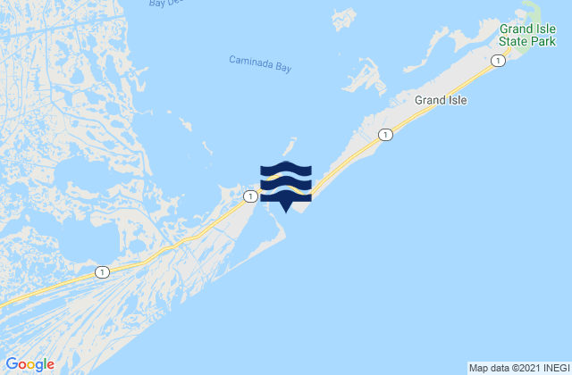Caminada Pass Barataria Bay, United Statesの潮見表地図
