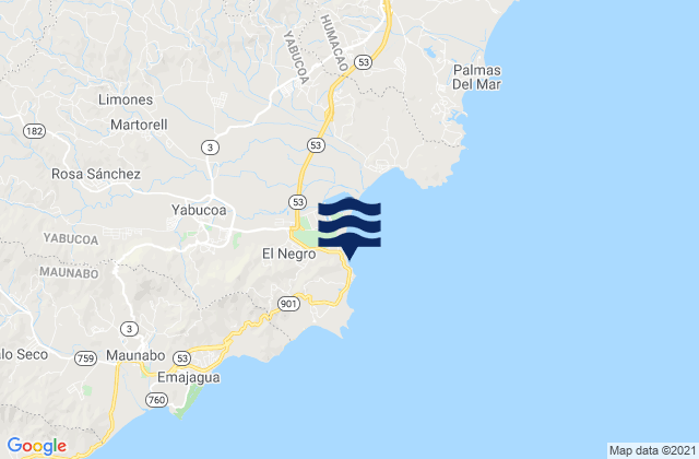 Camino Nuevo Barrio, Puerto Ricoの潮見表地図