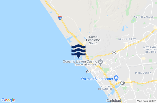 Camp Pendleton South, United Statesの潮見表地図