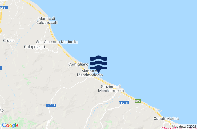 Campana, Italyの潮見表地図