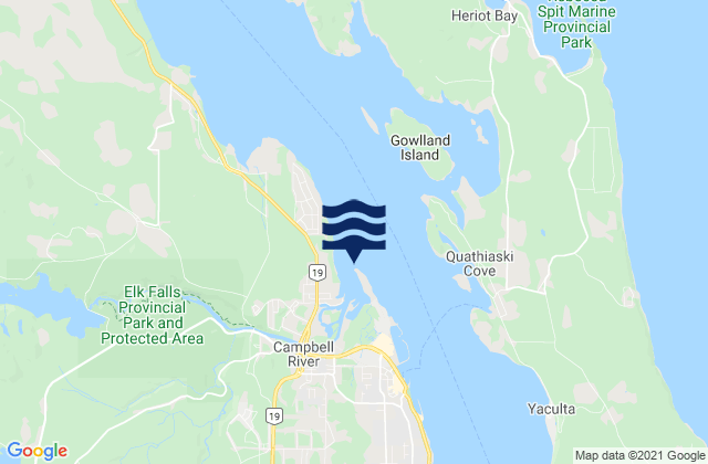 Campbell River, Canadaの潮見表地図