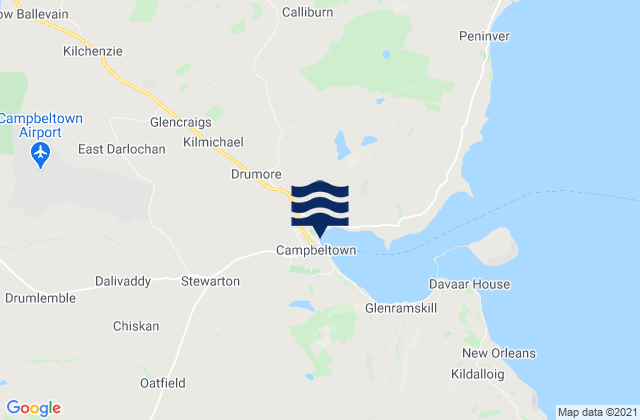 Campbeltown, United Kingdomの潮見表地図