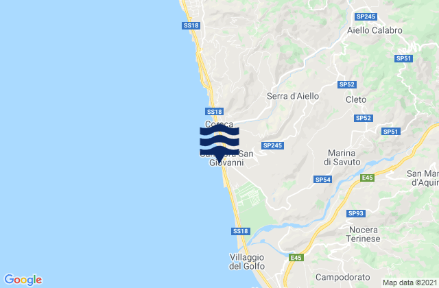 Campora San Giovanni, Italyの潮見表地図
