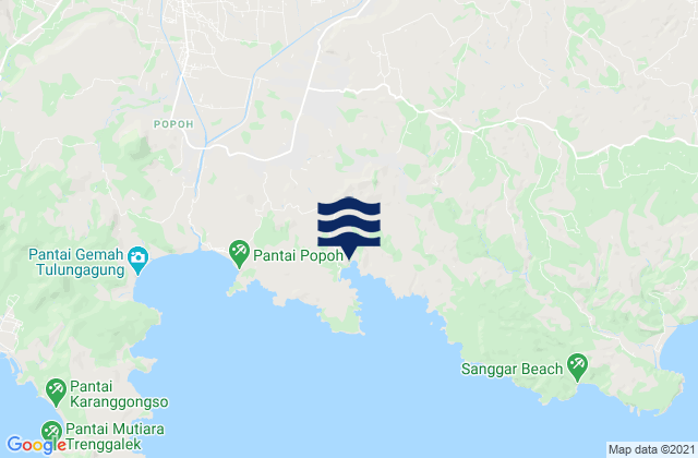 Campurdarat, Indonesiaの潮見表地図