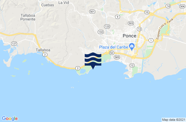 Canas Barrio, Puerto Ricoの潮見表地図