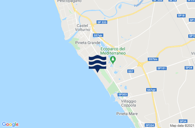 Cancello ed Arnone, Italyの潮見表地図