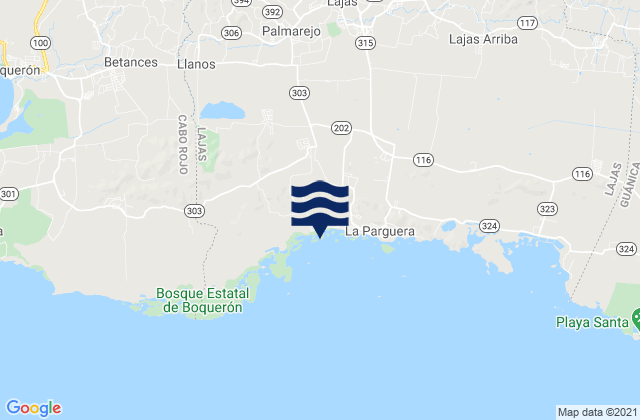 Candelaria Barrio, Puerto Ricoの潮見表地図