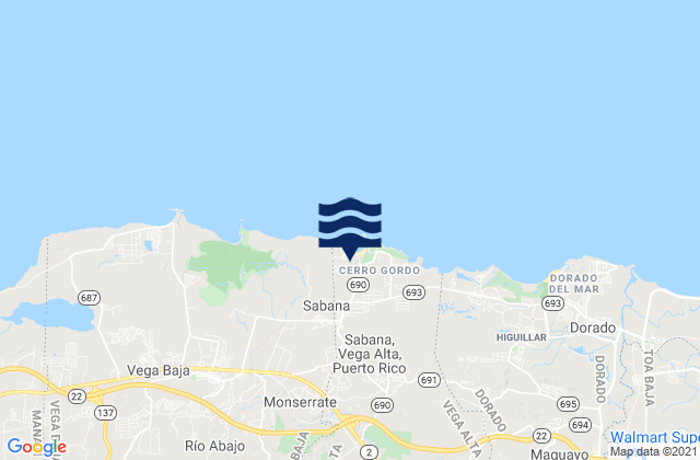 Candelaria Barrio, Puerto Ricoの潮見表地図