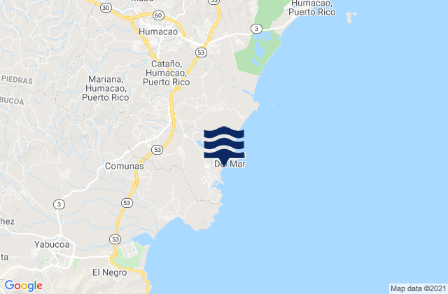 Candelero Abajo Barrio, Puerto Ricoの潮見表地図