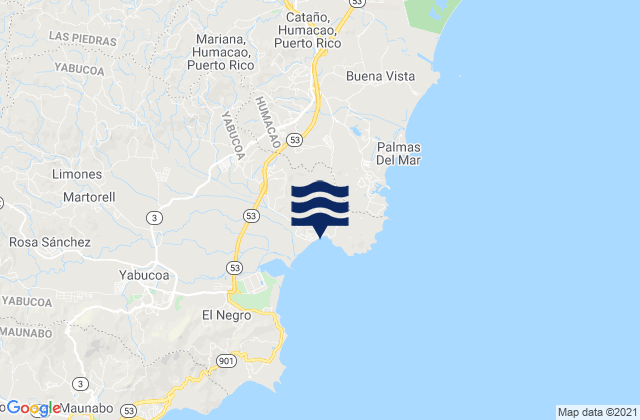 Candelero Arriba, Puerto Ricoの潮見表地図