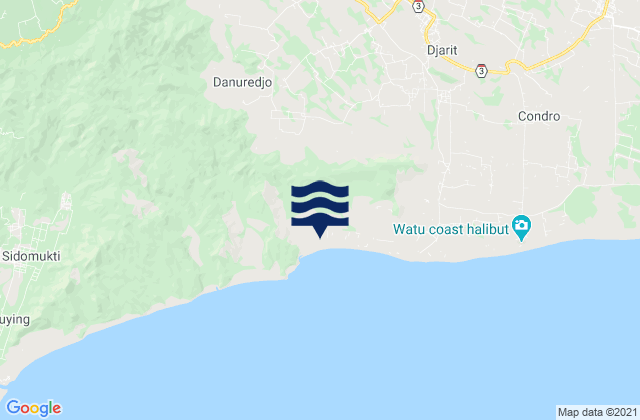 Candipuro, Indonesiaの潮見表地図